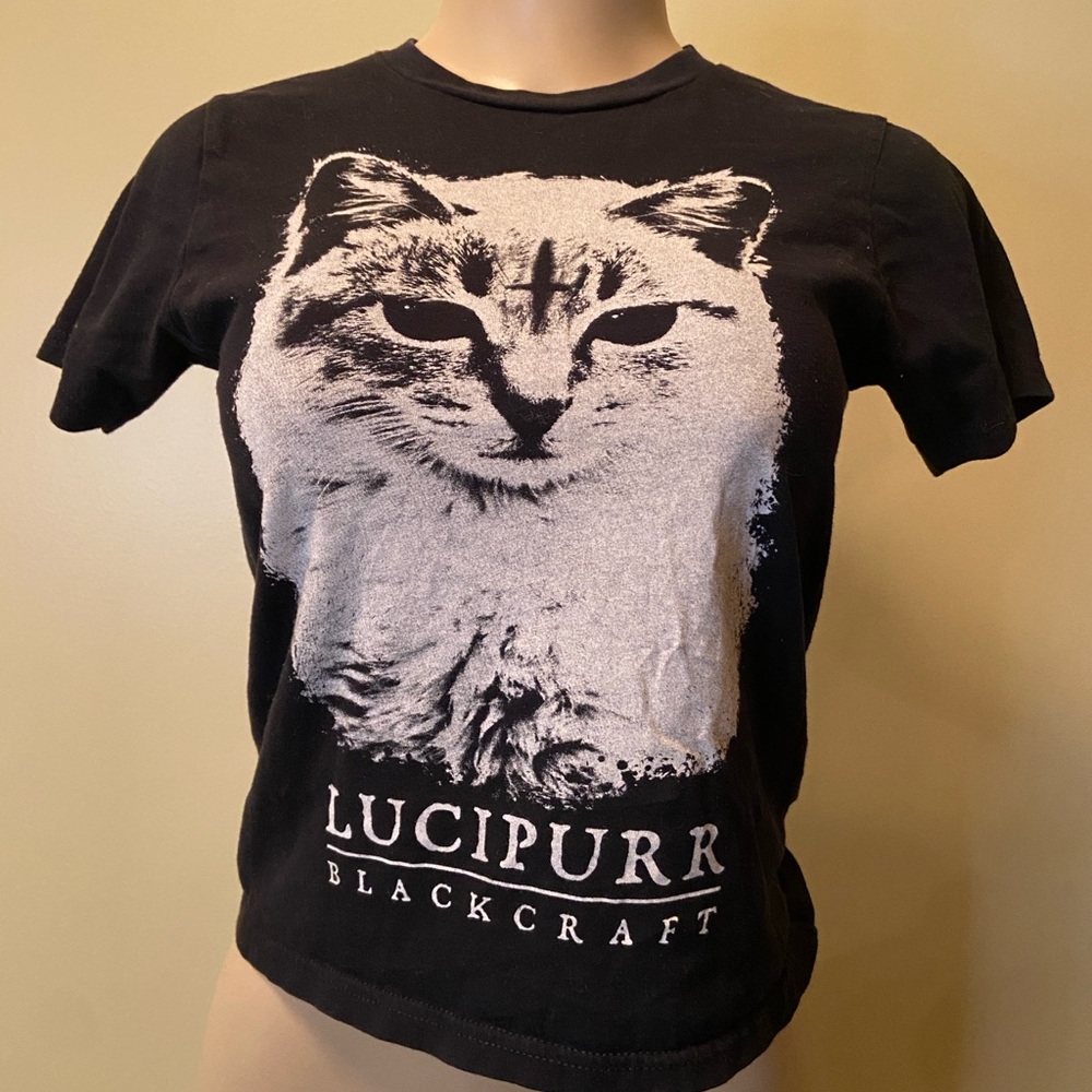 Lucipurr Blackcraft Cat T-Shirt - Black